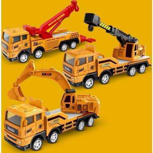 Car Modle Inertial Engineering Vehicle Simulation Excavator Taxi Crane Crane Model Cognition Childrens Toy Car Birthday Present