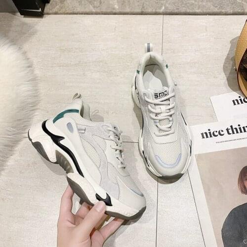 Fashion lady Couples Leather Sneakers Casual Air Cushion Heightening father shoes womens sports unsex