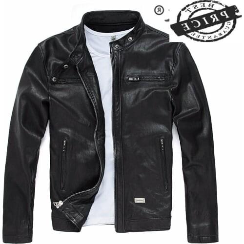 100% Spring Autumn Genuine Leather Jacket Men Clothing 2021 Motorcycle Real Sheepskin Coat Man Natural Leather Jaqueta LW