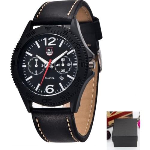 Latest Brand Watches Mens Fashion Leather Band Date Vintage Watch Male Business Gifts Simple Quartz Watch Montre Homme de Marque
