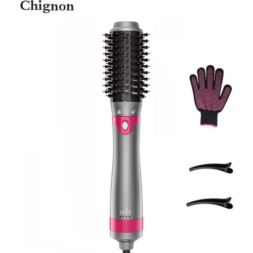 2020 New One Step Hair Dryer Brush Styler and Volumizer Negative Ion Hot Air Brush Curler Straightener Styler for All Hair Types