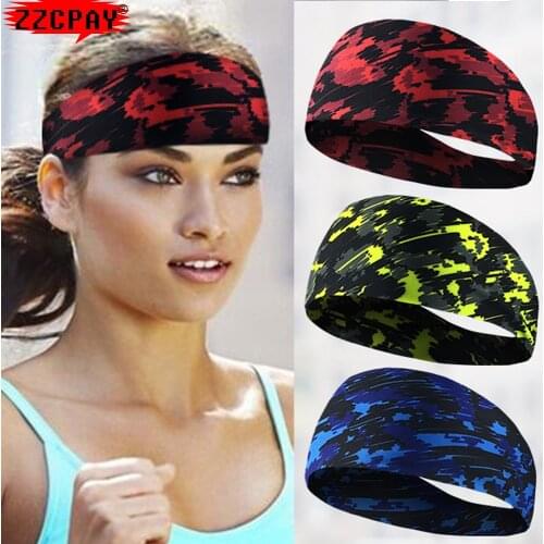 Wholesale Tie Dye Cycling Yoga Sport Sweat Headband Women Sweatband Men Women Yoga Hair Bands Head Sweat Bands Sports Safety