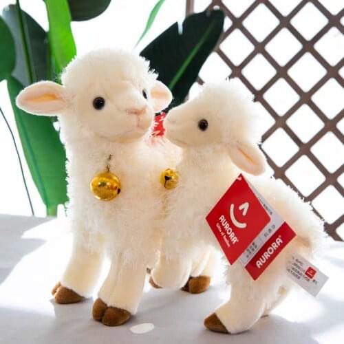 Sheep Doll Toys Sheep with a Long Silky White Coat Long Plush Lamb Funny Doll Simulation Pet for Children Adult Birthday Gift