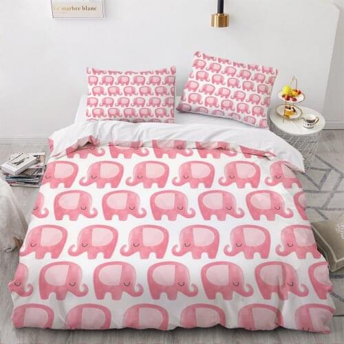 3D Luxury Bedding Set Duvet Cover Set Comforter King King Queen Double Single Size Cartoon Pink Design Custom Bedclothes