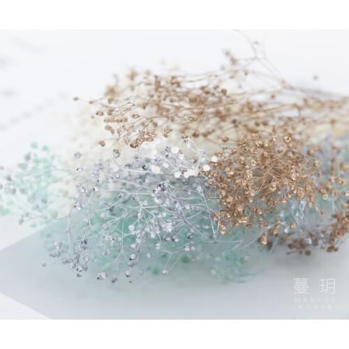 DIY Scented Candles Made of Dried Flowers Dream Grass Small Babys Breath Star Dried Everlasting Flowers Soybean Wax