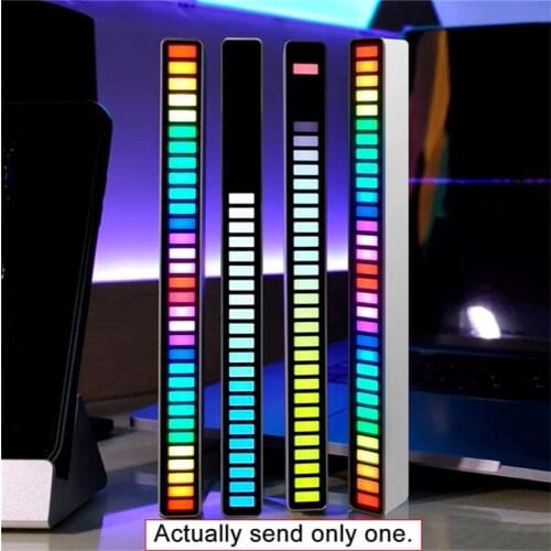 Led Night Light Creative RGB Music Sound Control LED Level Light Bar Novelty Rhythm Lamp PC Desktop Setup Backlight Car Vehicle