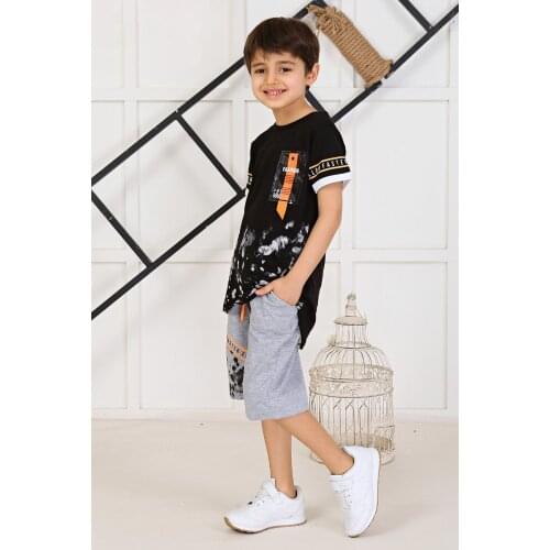 Navy Blue Baby Boy Teenage Clothes Suit Summer Male Children T-Shirt Shorts 2 Piece Clothing Set Beach Boys outfits Sport Model