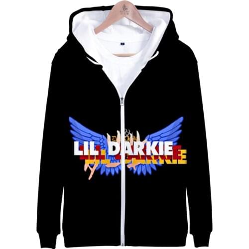 Popular Lil Darkie 3D Printed Zipper Hoodies Women/Men Fashion Long Sleeve Hoodie Boys/girls Streetwear Lil Darkie 3D Clothes