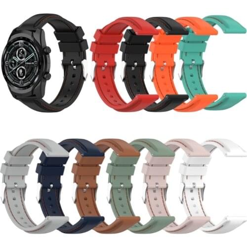Universal 22mm Replacement Silicone Wrist Sport Strap Watch Band for -TicWatch Pro 3 GPS Smart Watch and more Smart Band