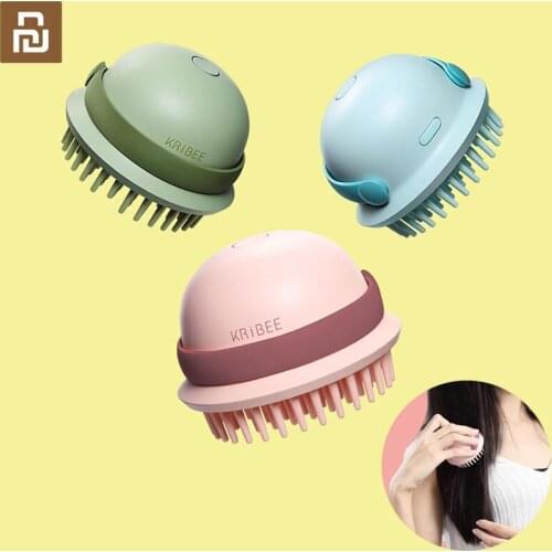 KRiBEE Waterproof Vibration Degreasing Low Frequency Massage Scalp Wet and Dry Electric Head Massage Comb