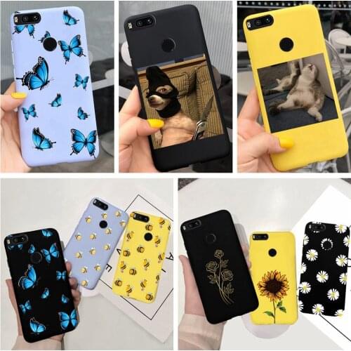 Back Protective Shockproof Phone Cover For Xiaomi Mi A1 Case 5.5" Candy Colorful Soft Silicone Cover For Xiomi Mi A1 MDG2 MDI2