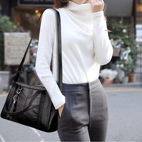 Women PU Leather Shoulder Bag Female Leisure Nubuck Convertible Handbag Hobo Messenger Top-handle Bags Purse