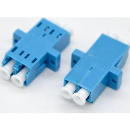 GONGFENG 200PCS NEW Fiber Optic Connector Coupler LC Singlemode duplex integrated Plastic Adapter Flange Special Wholesale