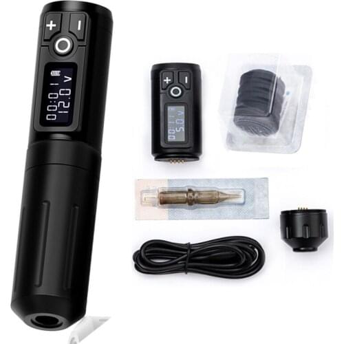 2021 New Arrival Wireless Tattoo Machine Pen Mabuchi Motor Strong Quiet With Extra Battery RCA Adapter Kit Free Shipping