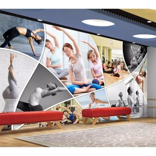 Wellyu Custom wallpaper 3d mural Обои fitness bodybuilding beauty yoga photo murals background wall papers home decor wallpaper