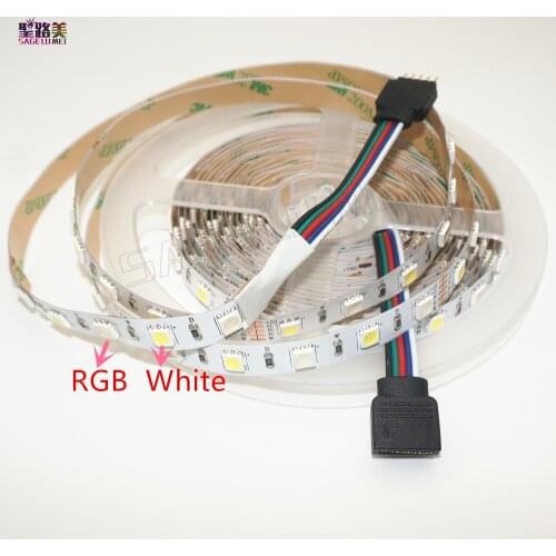 5M/roll DC12V 60leds/m SMD 5050 Mixed Color RGBW RGBWW LED Strip Light IP30 IP65 waterproof Flexible 300led LED Neon Tape Ribbon