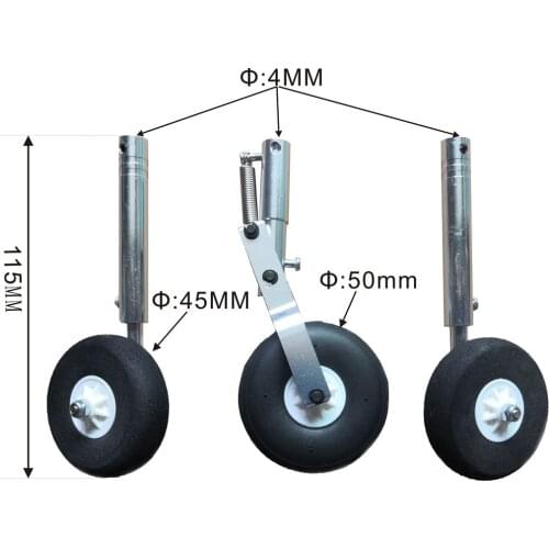 Shock absorber landing gear without retract for DIY rc plane toy hobby
