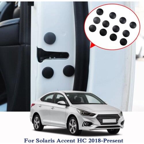 Car Styling ABS Car Door Lock Screw Protection Protector Covers Waterproof Doors For Hyundai Solaris Accent HC 2018 2019