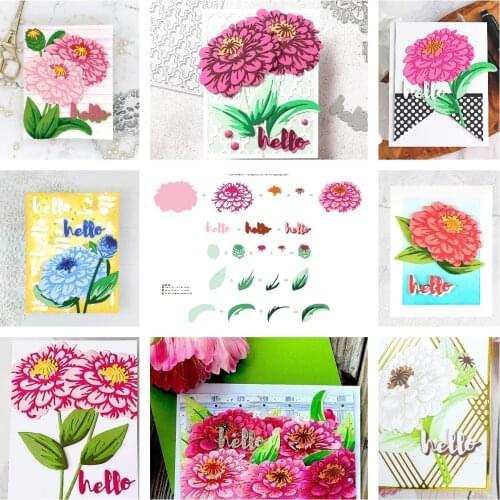 Flowers and Leaves Metal Cutting Dies Scrapbook Diary Decoration Stencil Embossing Template DIY Greeting Card Handmade 2021 New