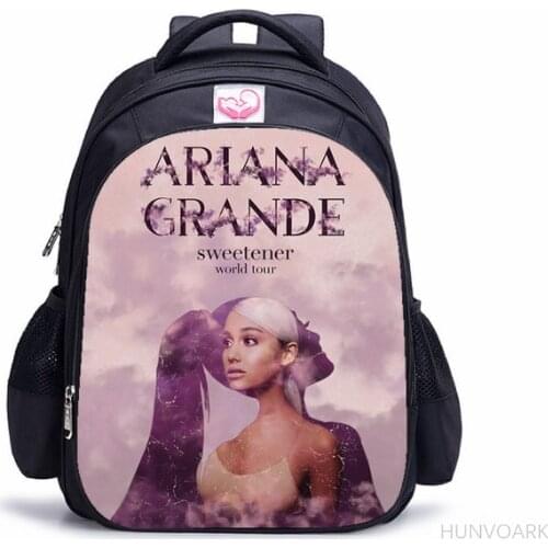 16 Inch Ariana Grande Children School Bags Orthopedic Backpack Kids Boys Girls Mochila Infantil Cartoon Bags