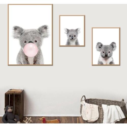 Baby Koala Poster Australian Nursery Animal Decor Posters and Prints Picture Children Room Decoration Painting