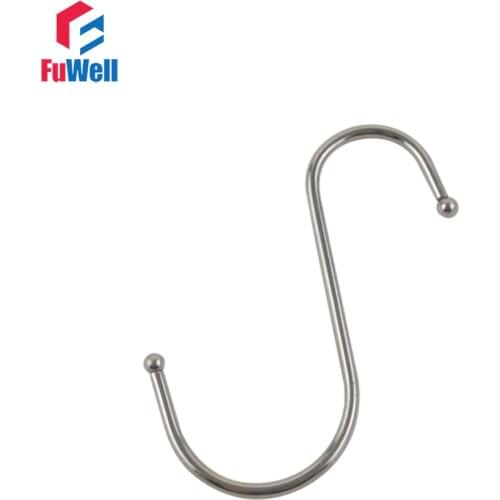 10pcs S Shaped Hooks Kitchen Hanger Storage Holders for Clothes Pot Pan Kitchen Hooks Holder 99mm Length Hangers