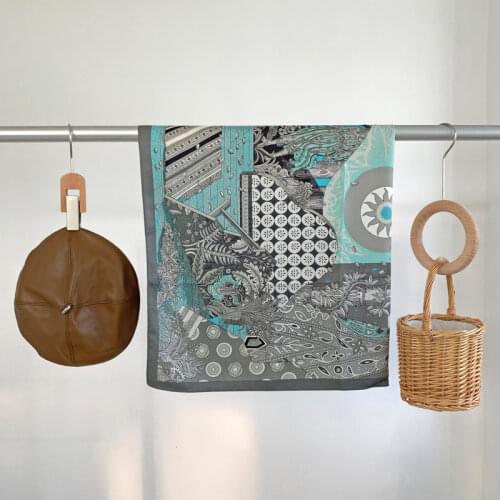 Square Silk Twill Scarf Hand Rolled Silk Twill Scarf 90*90cm Head Scarf For Men Silk Designers Scarfs