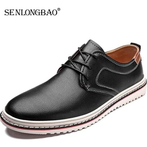 Brand Men Casual Shoes Comfortable Leather Men Dress Shoes Waterproof Men Shoes Outdoor Non-slip Men Wedding Shoes Size 38-48