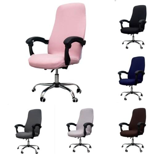 Soft Office Stretch Spandex Chair Covers Solid Anti-dirty Computer Seat Chair Cover Removable Slipcovers For Office Seat Chairs