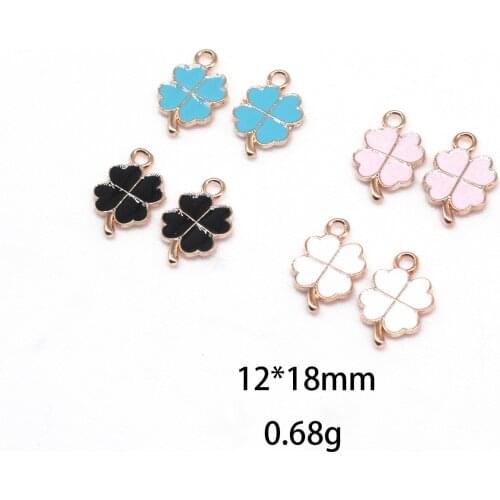 Novelty earrings Korean earrings weird jewelry four-leaf clover drip oil alloy jewelry accessories earring pendant pendant