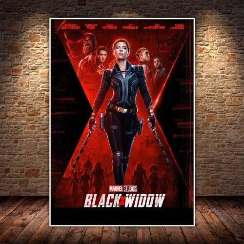 Black Widow Movie Poster Marvel Superhero Canvas Painting And Print Disney Film Wall Art Girl Picture Living room Home Decor