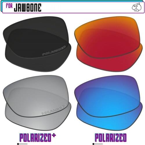EZReplace Polarized Replacement Lenses for - Oakley Jawbone Sunglasses - BkSrP Plus-RedBlueP