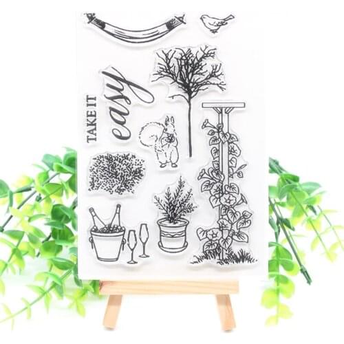 Take It Easy Transparent Clear Silicone Stamps for DIY Scrapbooking/Card Making/Kids Fun Decoration Supplies 597