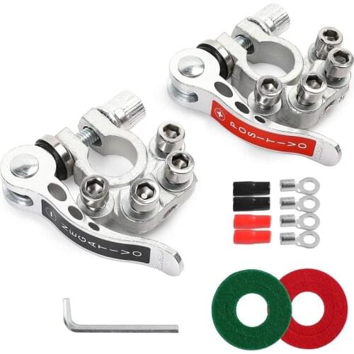1 Pair Toolless Quick Disconnect Battery Main Cable Post Terminal Shut-Off Connectors 12v 6v 24v Boat Race Car UTV Tractor Truck