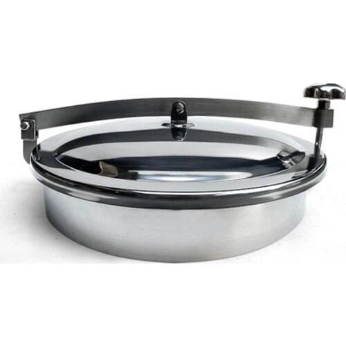 SUS304 Ellipse Manhole Cover Mirror Polished Quick Open Oval Manhole Cover Hand Wheel Manhole Normal Pressure Manhole