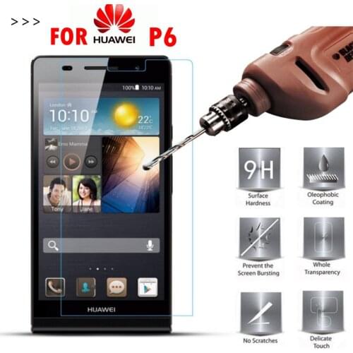 9H Premium Tempered Glass FOR Huawei Ascend P6 case P6S P 6 P6 S S-U06 for huwei p6 glas SKLO Screen Protector Protective Film