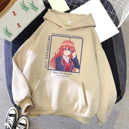 Yotsuba Nakano Women Hoodies Autumn Casual Pullover The Quintessential Quintuplets Printed Hoodie Casual Sweatshirts