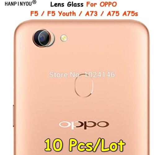 10Pcs For OPPO F5 F5Youth A73 A75 A75s 6.0" Ultra Thin Clear Back Camera Lens Protector Soft Tempered Glass Protective Film