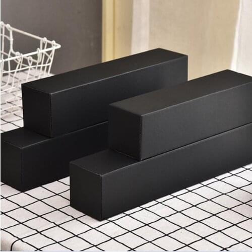 10pcs Extra Long Black Paper Box 26/30/34/36cm Umbrella Thermos Cup Packing Box For Gift Packaging
