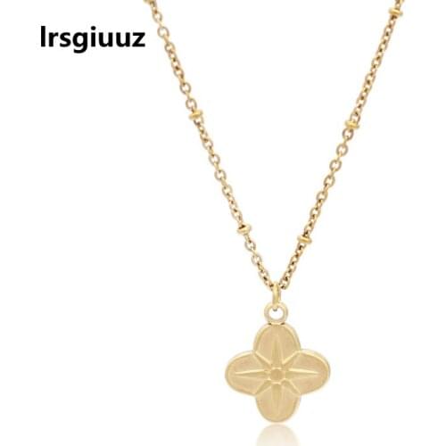 14K Real Gold Plated Stainless Steel Golden Trendy Pendant Necklace for Women Jewelry Leaf Shape Collar Necklaces Party Jewelry