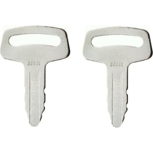 2 Pcs 53630 Ignition Key For Kubota Thomas Construction Equipment Wheel Loader Excavator Thomas Skid Steer Model RC101-53630