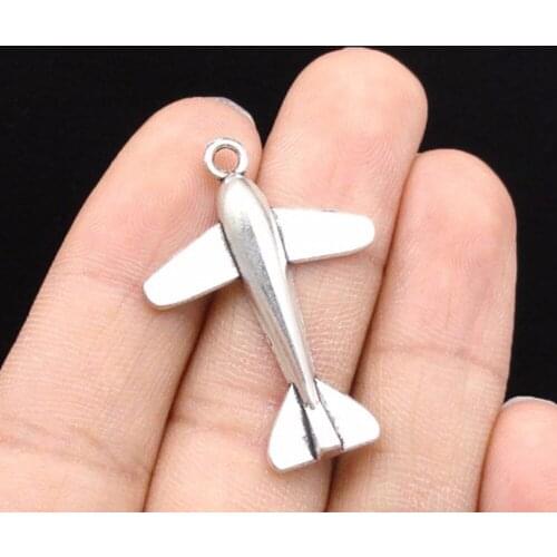 20pcs/lot--35x25mm, airplane cham,Antique silver plated aircraft charms,DIY supplies,Jewelry accessories