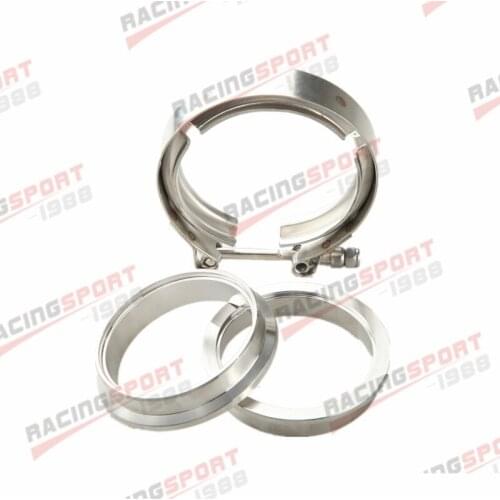 4" Self Aligning Male/Female V-Band Vband Clamp CNC Stainless Steel Flange Kit