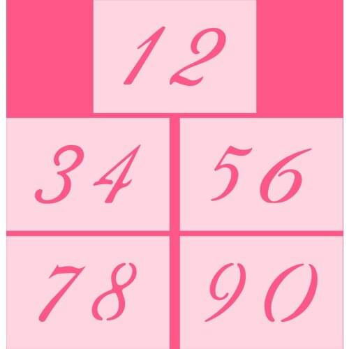 5pcs Number Layering Stencils for Diy scrapbook/photo album Decorative Embossing coloring,painting stencil,home decor