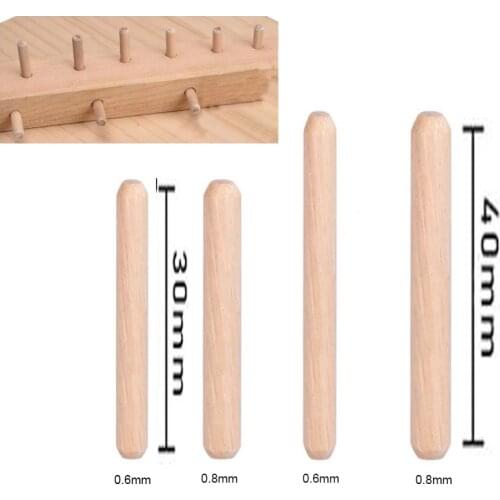 50pcs Wooden Needle Bolt Round Raft Cork Twill Wood Pin Nails Wedge Wooden Shaft Connector