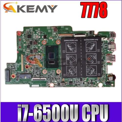 Akemy For Dell Inspiron 7778 Series Laptop Motherboard SR2EZ i7-6500U CPU DDR4 CN-0809FW 0809FW 809FW MAIN BOARD