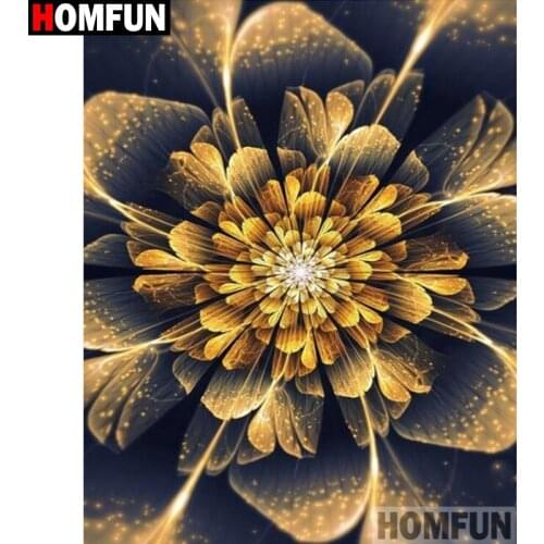 HOMFUN 5D Diamond Painting Full Drill Diamond Embroidery "Flower landscape" Picture Of Rhinestone Handmade Home Decor A27384