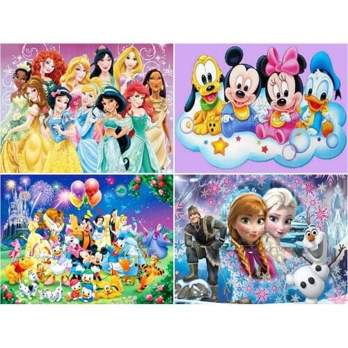 Diamond Painting Cartoon Princess Gift Children Embroidery Square Round Mural 5D DIY Home Decoration Mosaic Kit Rhinestone Art