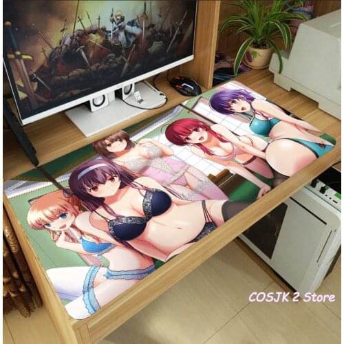 Anime Saekano: How to Raise a Boring Girlfriend Katou Megumi Hashima Izumi Mouse Pad Thicken Laptop Game Mice Mat Playmat Gift