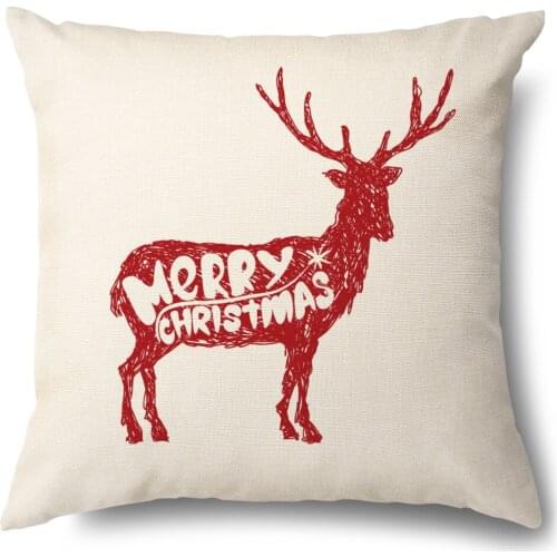 Artinlive Christmas ELK Pillow Cover Decorative Sofa Cushion Cover Home Decoration Wholesale Drop shipping